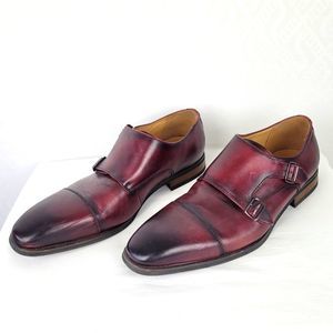 10.5 LA MILANO - DOUBLE MONK STRAP CAP TOE LEATHER OXFORD